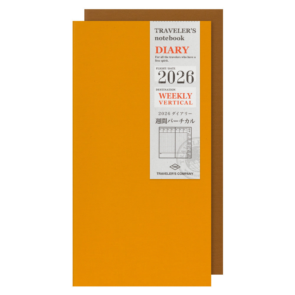 Weekly Vertical Traveler's Company 2026 Diary Refills Regular Size - Odd Nodd Art Supply