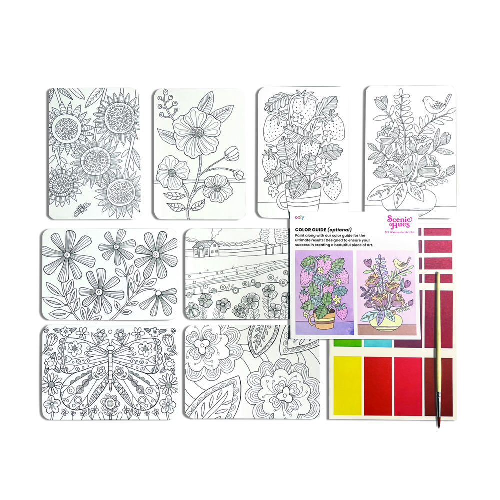 Scenic Hues DIY Watercolor Art Kit - Odd Nodd Art Supply