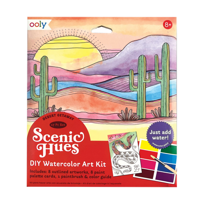 Desert Getaway Scenic Hues DIY Watercolor Art Kit - Odd Nodd Art Supply