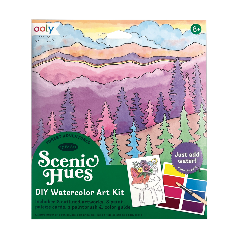 Forest Adventures Scenic Hues DIY Watercolor Art Kit - Odd Nodd Art Supply