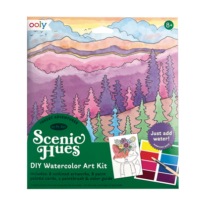 Forest Adventures Scenic Hues DIY Watercolor Art Kit - Odd Nodd Art Supply