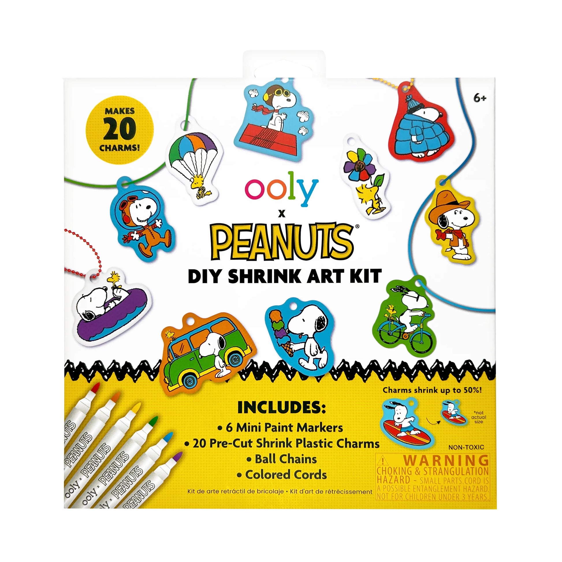 DIY Shrink Art Kit Ooly x Peanuts Art Supply Sets - Odd Nodd Art Supply