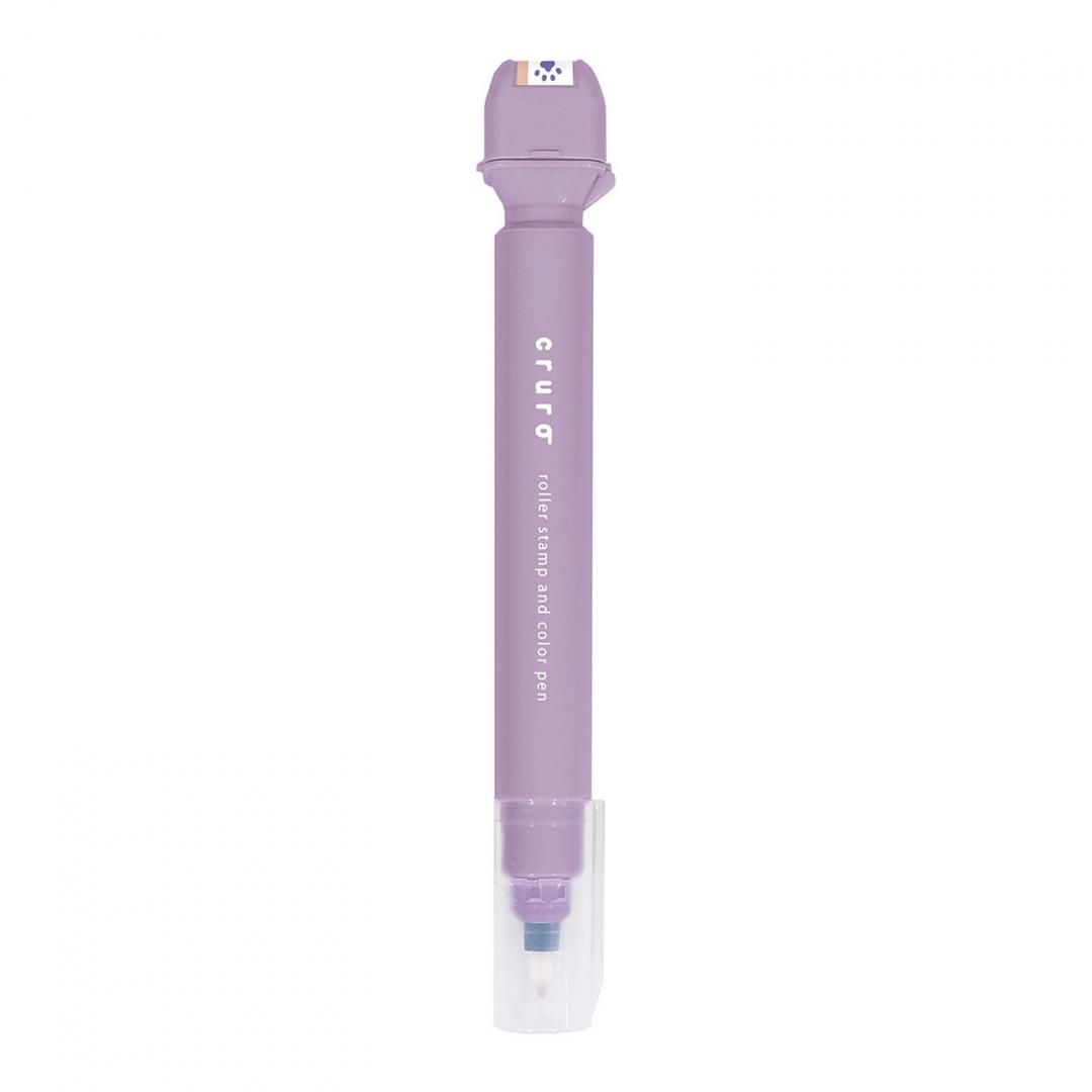 Pale Lavender Paw Prints Cruro Roller Stamp Pen - Odd Nodd Art Supply
