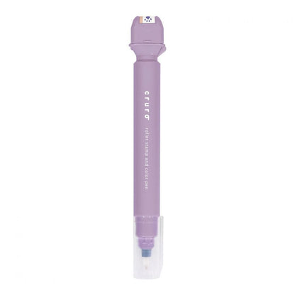 Pale Lavender Paw Prints Cruro Roller Stamp Pen - Odd Nodd Art Supply