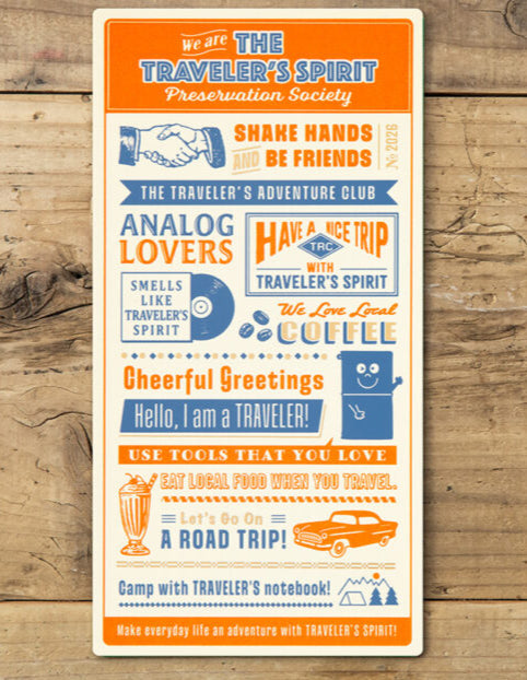 Traveler's Company 2026 Regular Size  Plastic Sheet - Odd Nodd Art Supply