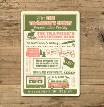Traveler's Company 2026 Passport Size  Plastic Sheet - Odd Nodd Art Supply