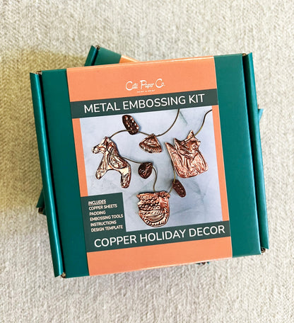 Copper Holiday Garland Metal Embossing Kit