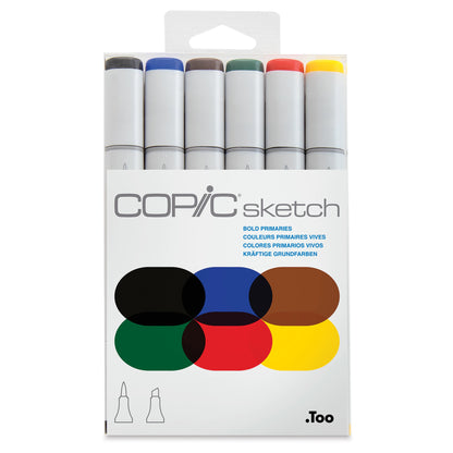Bold Primaries COPIC Sketch Marker Sets - Odd Nodd Art Supply