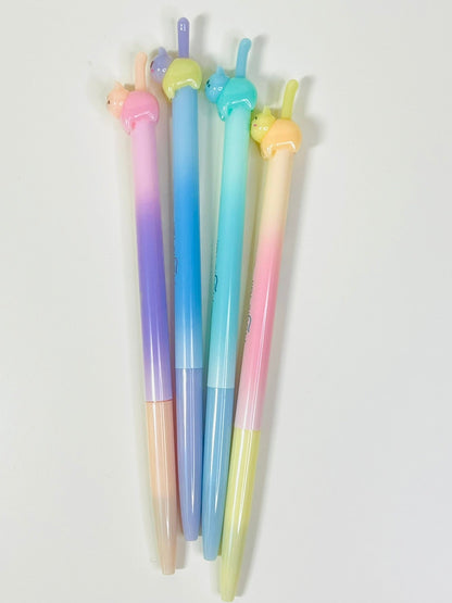 Cat Tail Colors Retractable Gel Pen