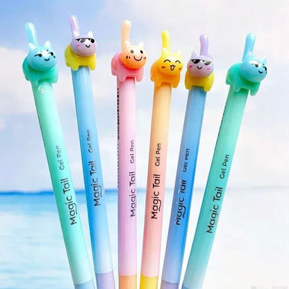 Cat Tail Colors Retractable Gel Pen