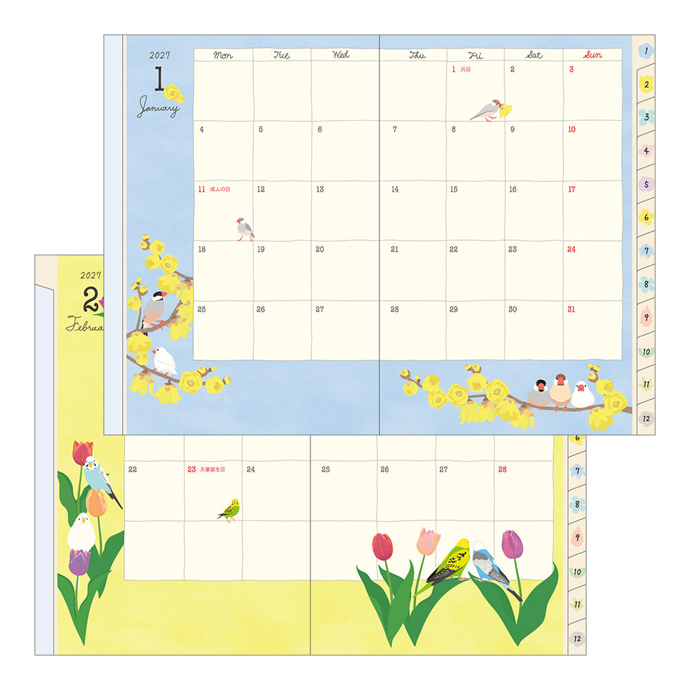 Midori Birds Diary 2027