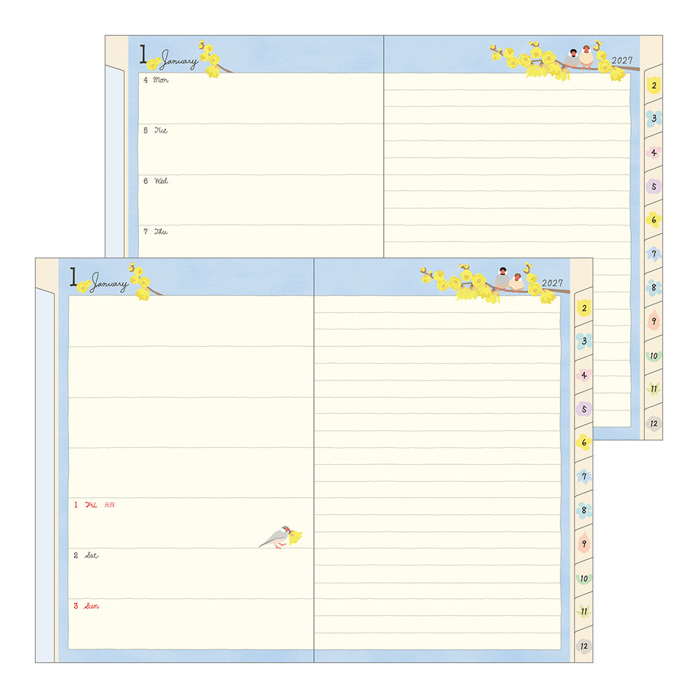 Midori Birds Diary 2027