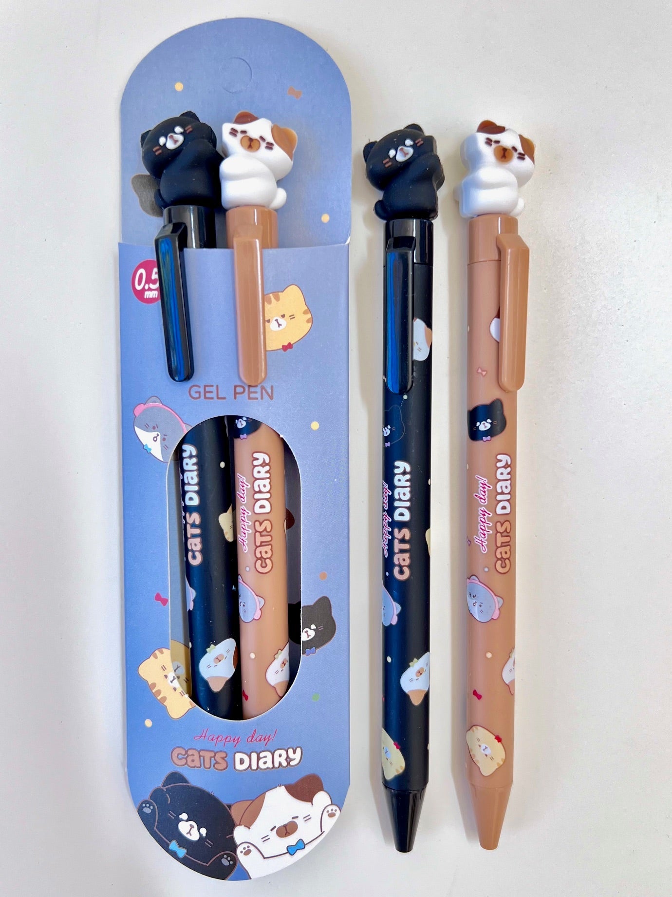 Cat Diary Double Pack Gel Pens - Odd Nodd Art Supply