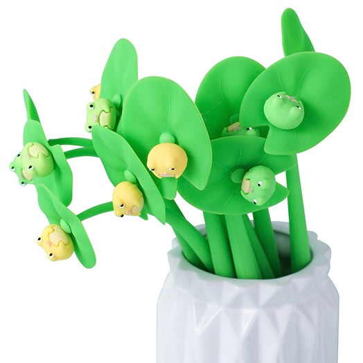 Frog Lily Lotus Leaf Wiggle Pad Gel Pen