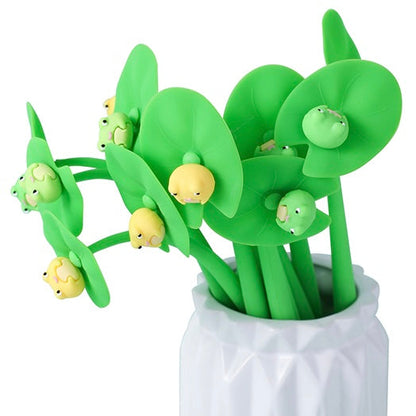 Frog Lily Lotus Leaf Wiggle Pad Gel Pen