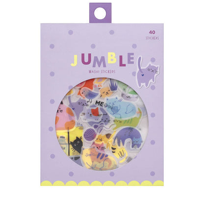 Cats Jumble Washi Stickers - Odd Nodd Art Supply