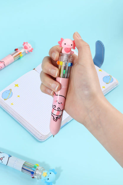 Axolotl 10-Color Retractable Pen