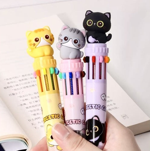 Cats Energetic 10-Color Retractable Pen