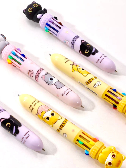 Cats Energetic 10-Color Retractable Pen