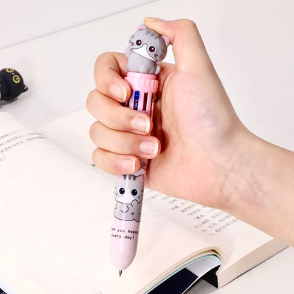 Cats Energetic 10-Color Retractable Pen