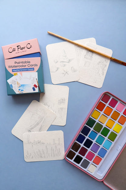 Paintable Watercolor Card Deck