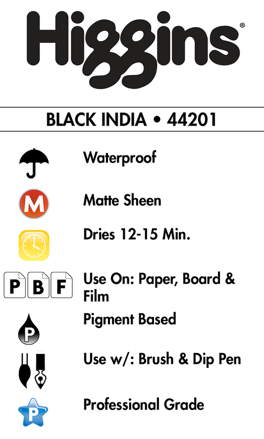 Higgins Waterproof India Ink - Odd Nodd Art Supply