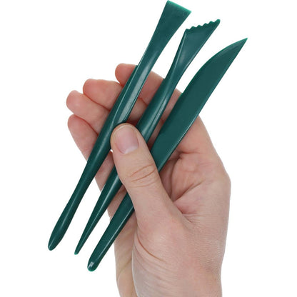 Clay Modeling Tools Plastic 3 Piece Set