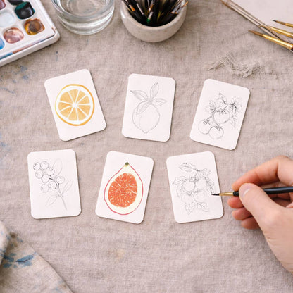 Paintable Watercolor Card Deck