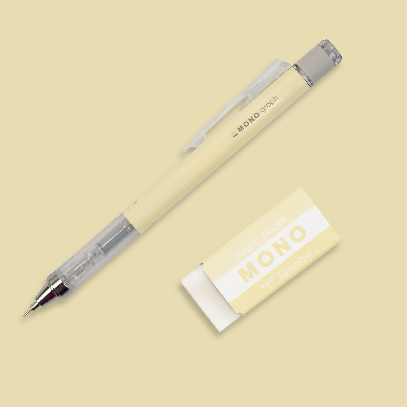 Cream Yellow Mono Graph 0.5mm Mechanical Pencil - Odd Nodd Art Supply