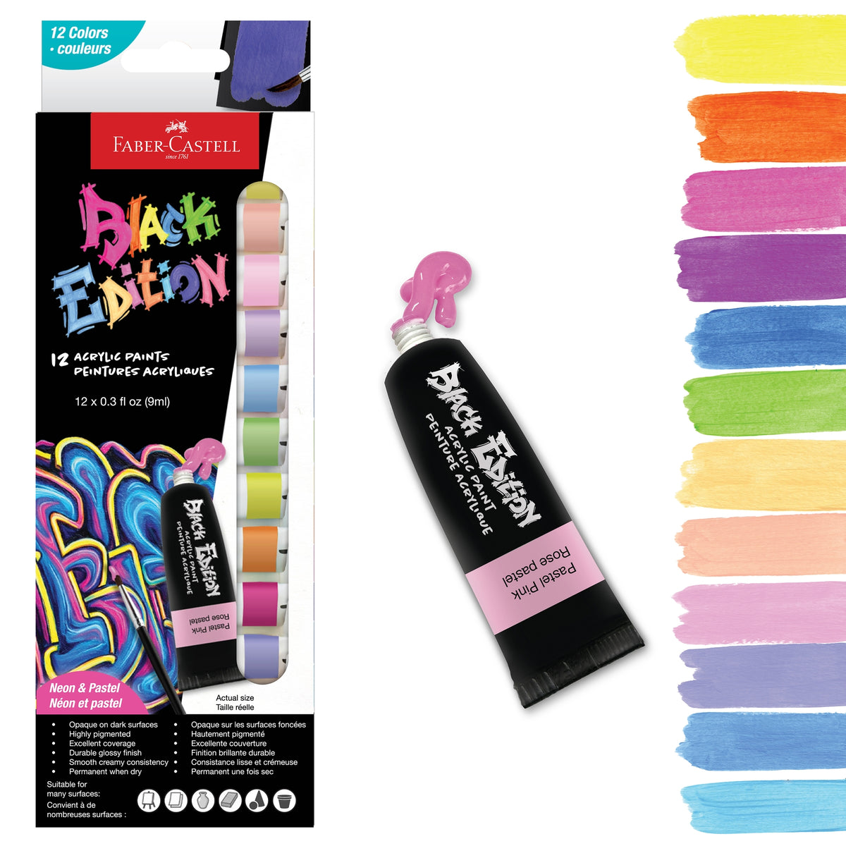 Black Edition Acrylic Liquid Paint Tubes
