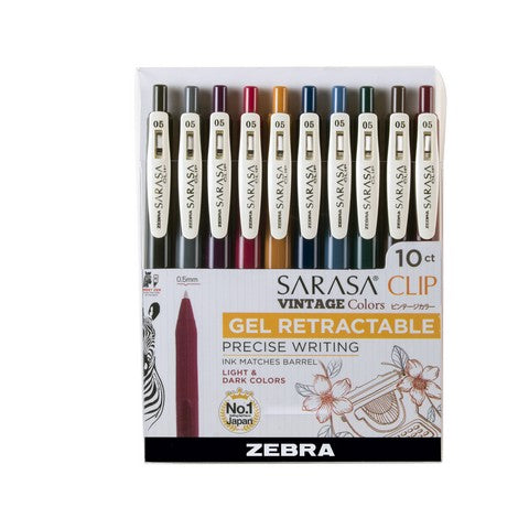 Sarasa Clip 0.5mm Vintage Colors - Odd Nodd Art Supply