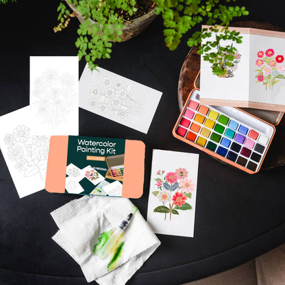 Watercolor Painting Kit by Cate Paper Co