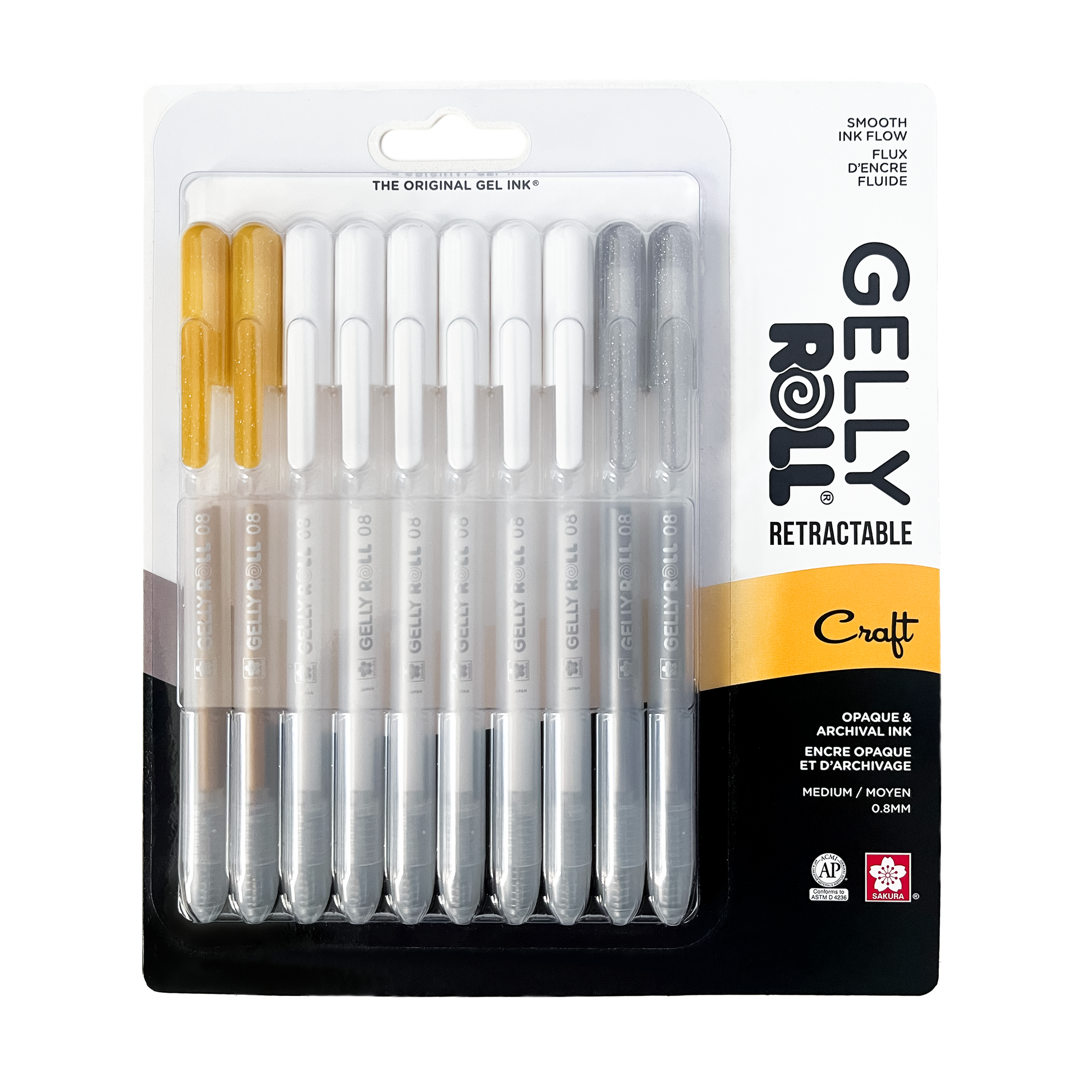 10 pack Craft Gelly Roll Retractable Pen Sets - Odd Nodd Art Supply
