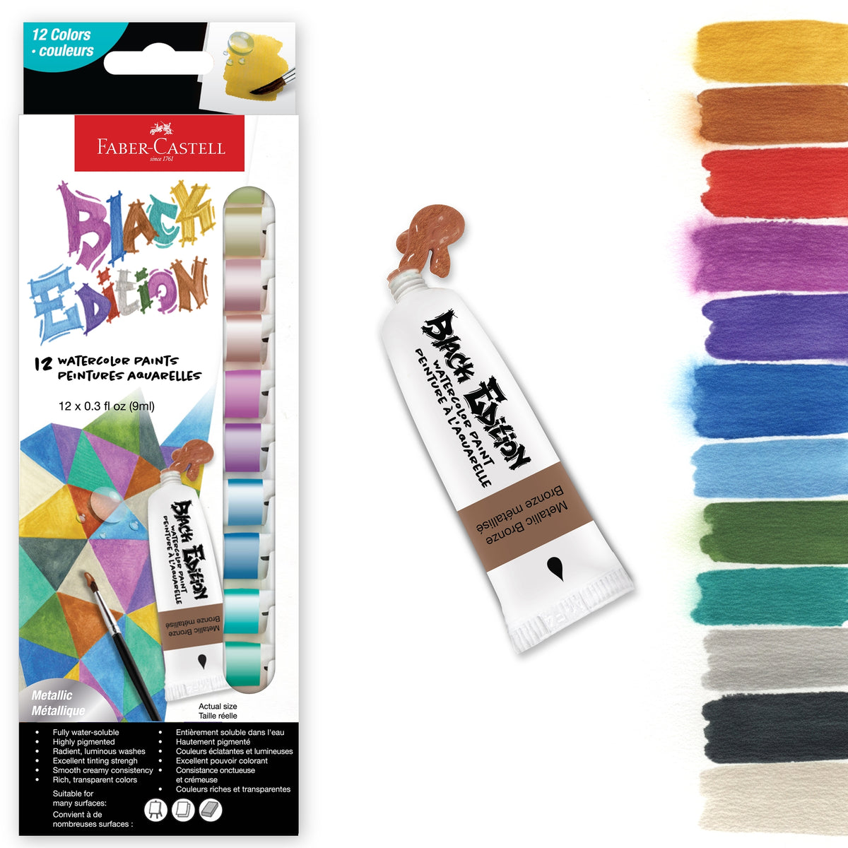 Black Edition Watercolor Liquid Paint Tubes
