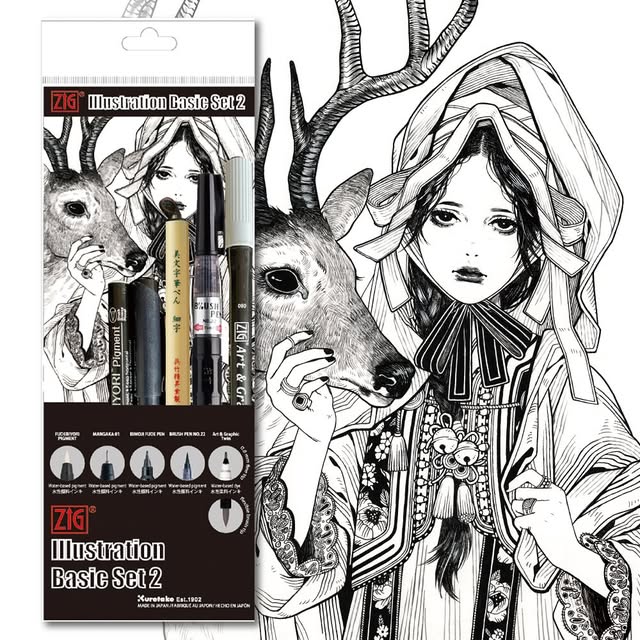 Zig Illustration Sets for Inktober - Odd Nodd Art Supply