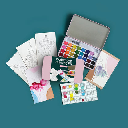 Watercolor Painting Kit by Cate Paper Co