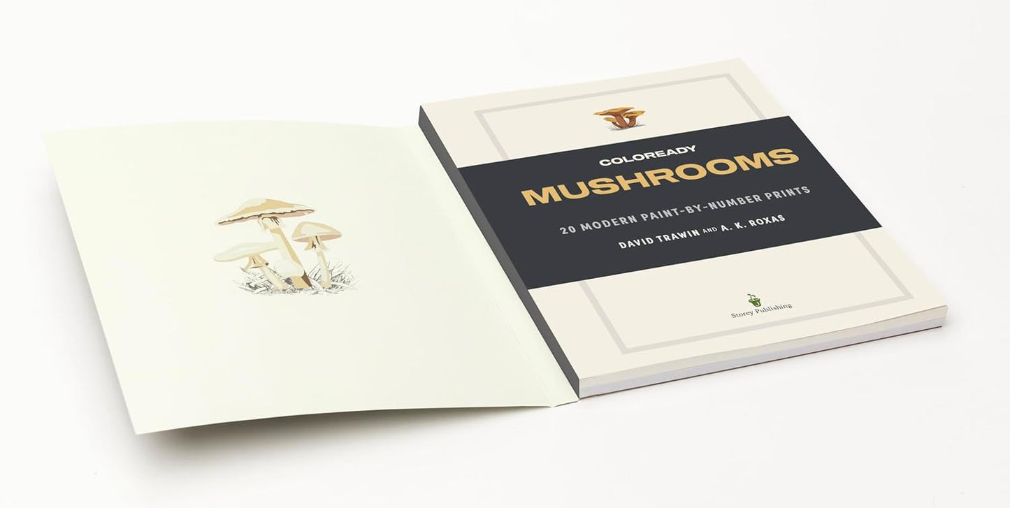 Coloready Mushrooms: 20 Modern Paint-By-Number Prints - Odd Nodd Art Supply