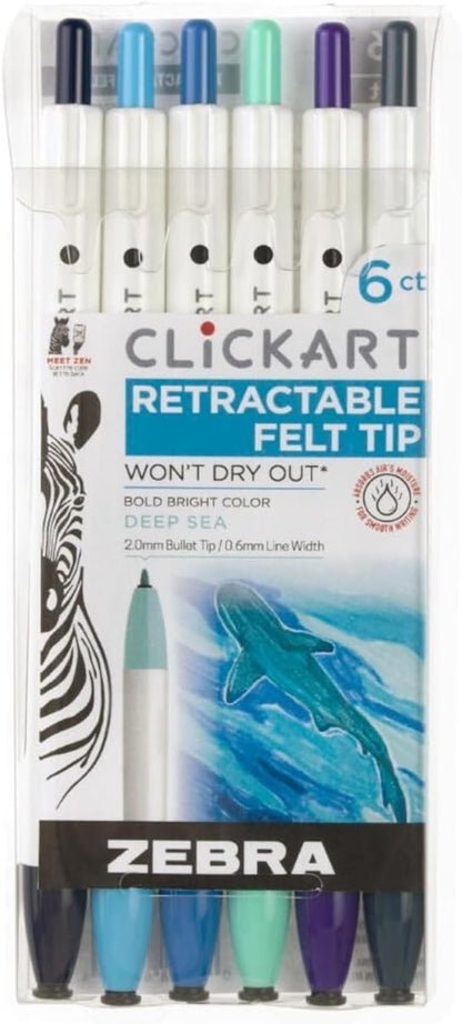 Deep Sea ClickArt Retractable Marker Pen Sets - Odd Nodd Art Supply