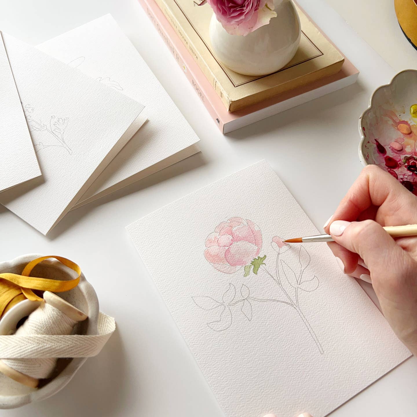 Paintable Watercolor Notecards by Emily Lex