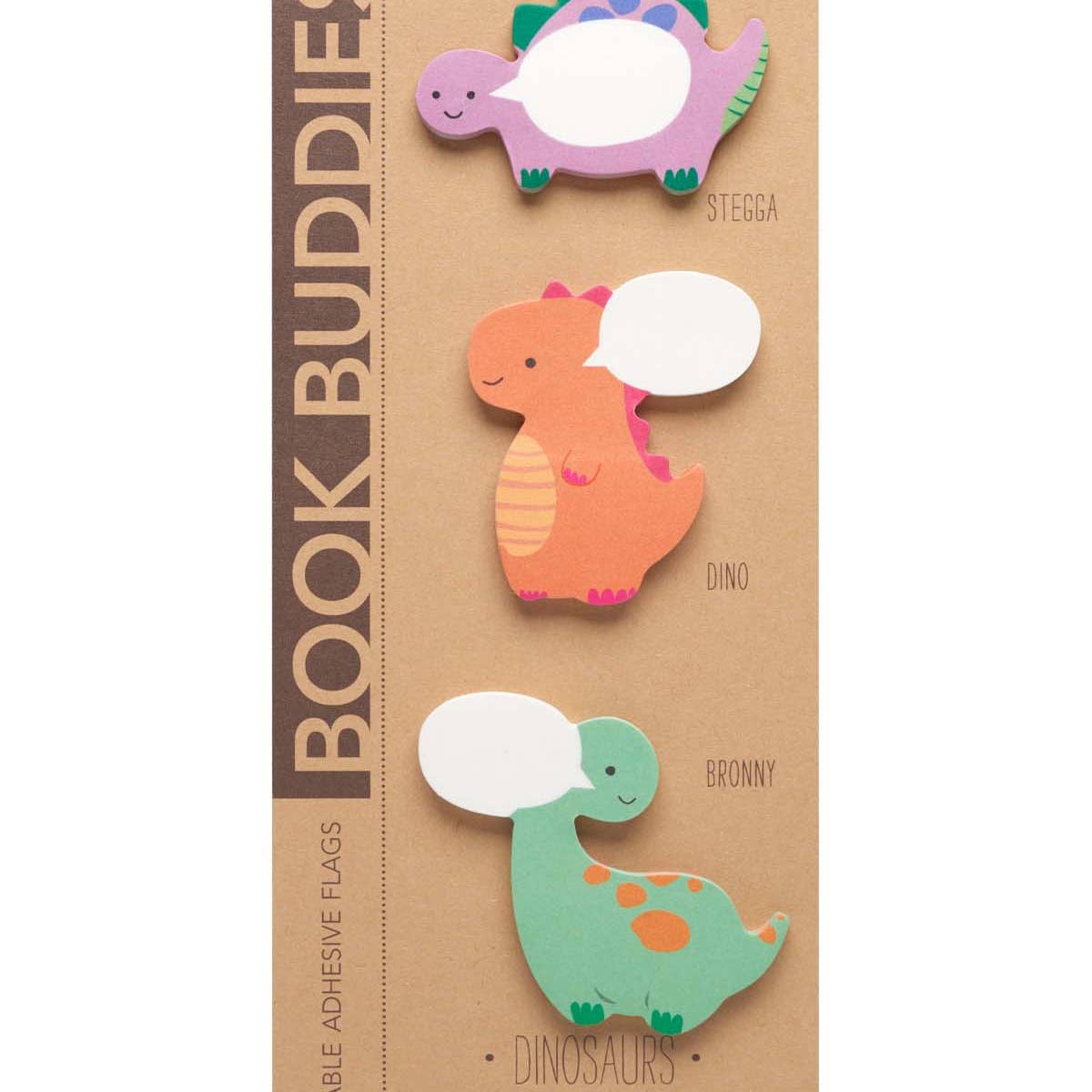 Dinosaur Book Buddies Adhesive Note Flags - Odd Nodd Art Supply