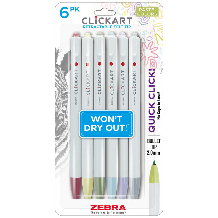 Pastel ClickArt Retractable Marker Pen Sets - Odd Nodd Art Supply