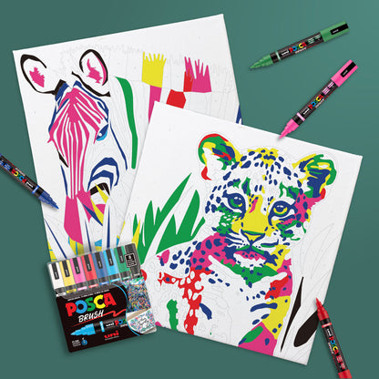 POSCA Paint-By-Number Canvas Kit including Markers - Odd Nodd Art Supply
