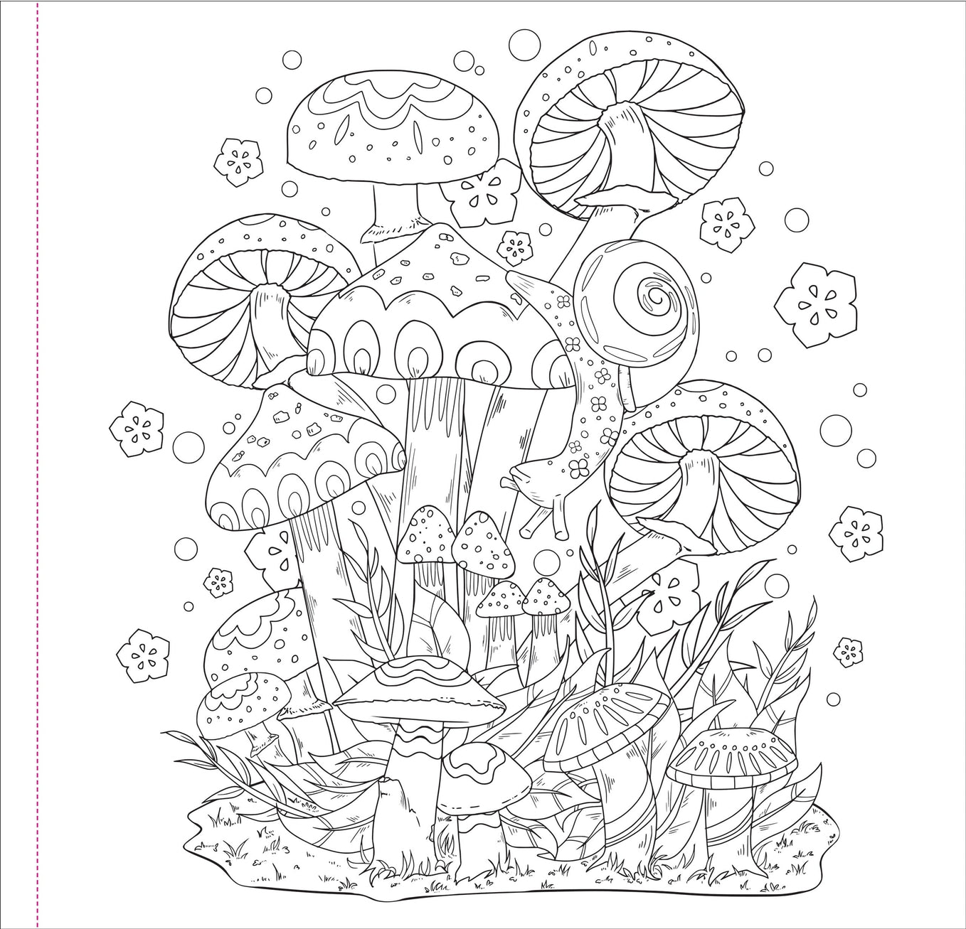 Mushrooms Artist Coloring Book