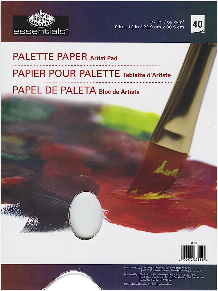 40 PAGE A4 OIL & ACRYLIC PAINT DISPOSABLE MIXING PALETTE PAPER PAD 9x12  RD358