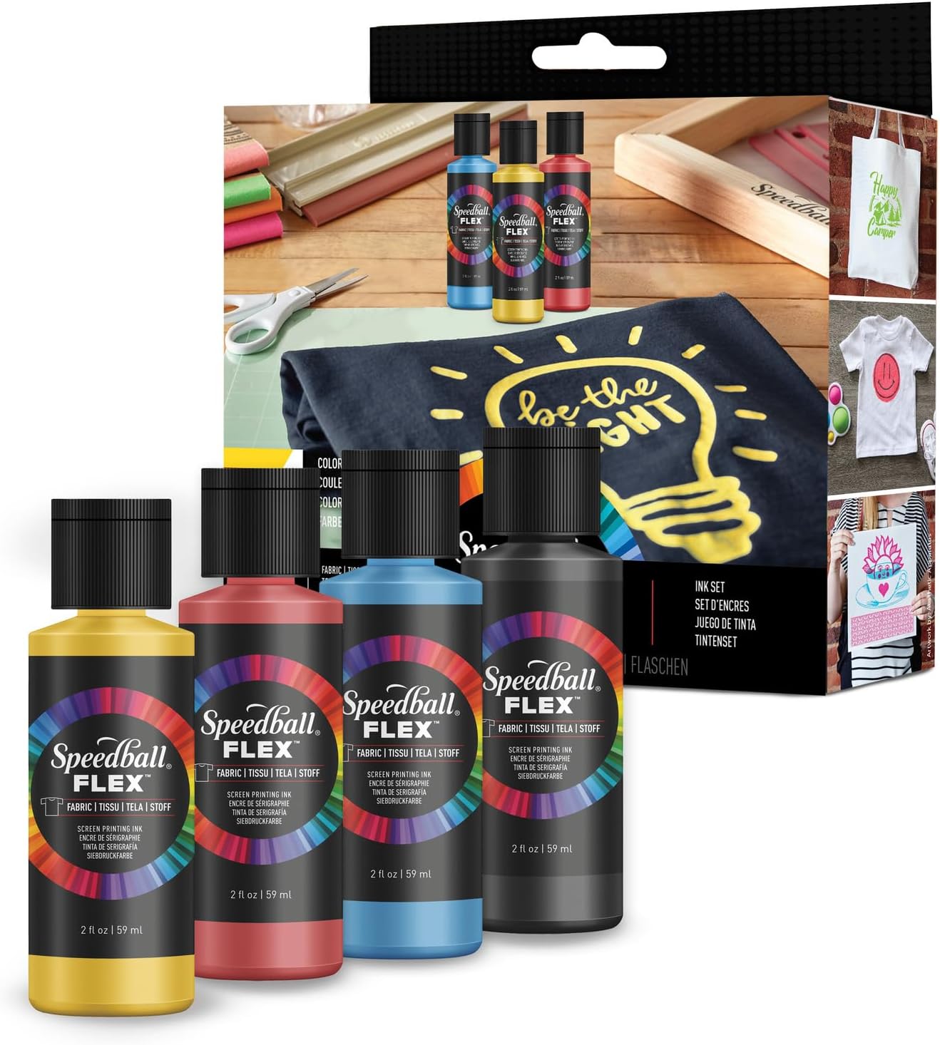 Set Speedball Flex Fabric Screen Printing Inks - Odd Nodd Art Supply 