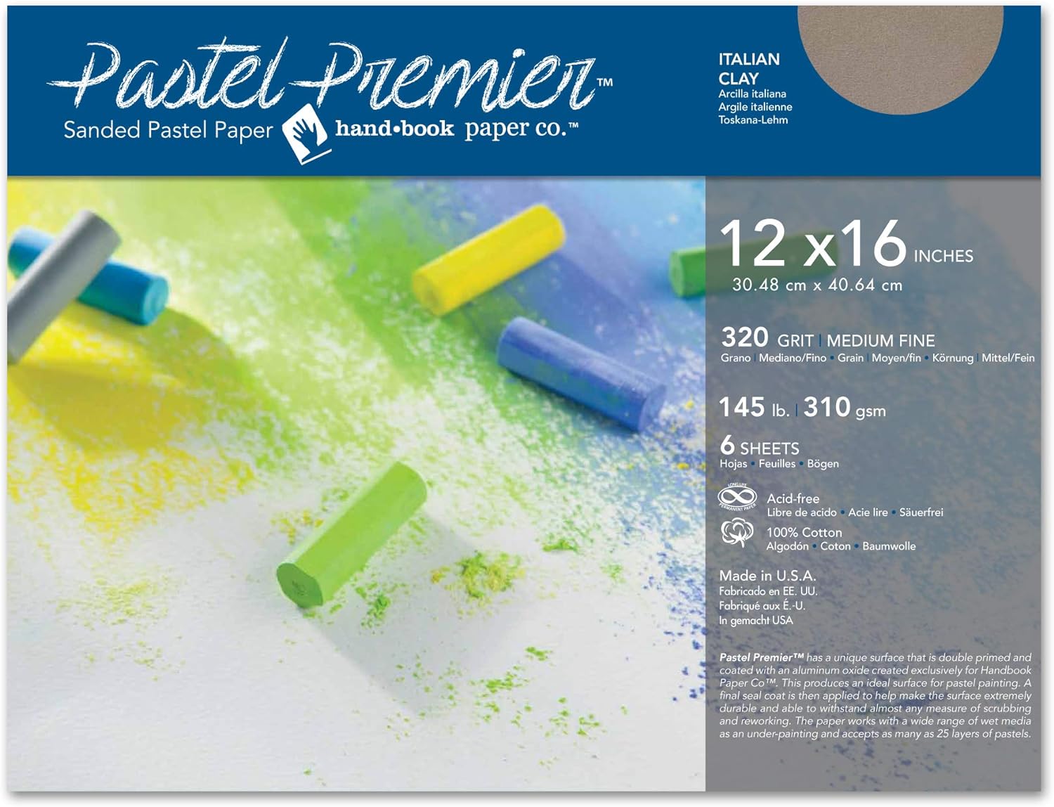 12x16 Italian Clay Pastel Premier Sanded Paper Pads - Odd Nodd Art Supply