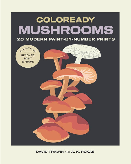 Coloready Mushrooms: 20 Modern Paint-By-Number Prints - Odd Nodd Art Supply