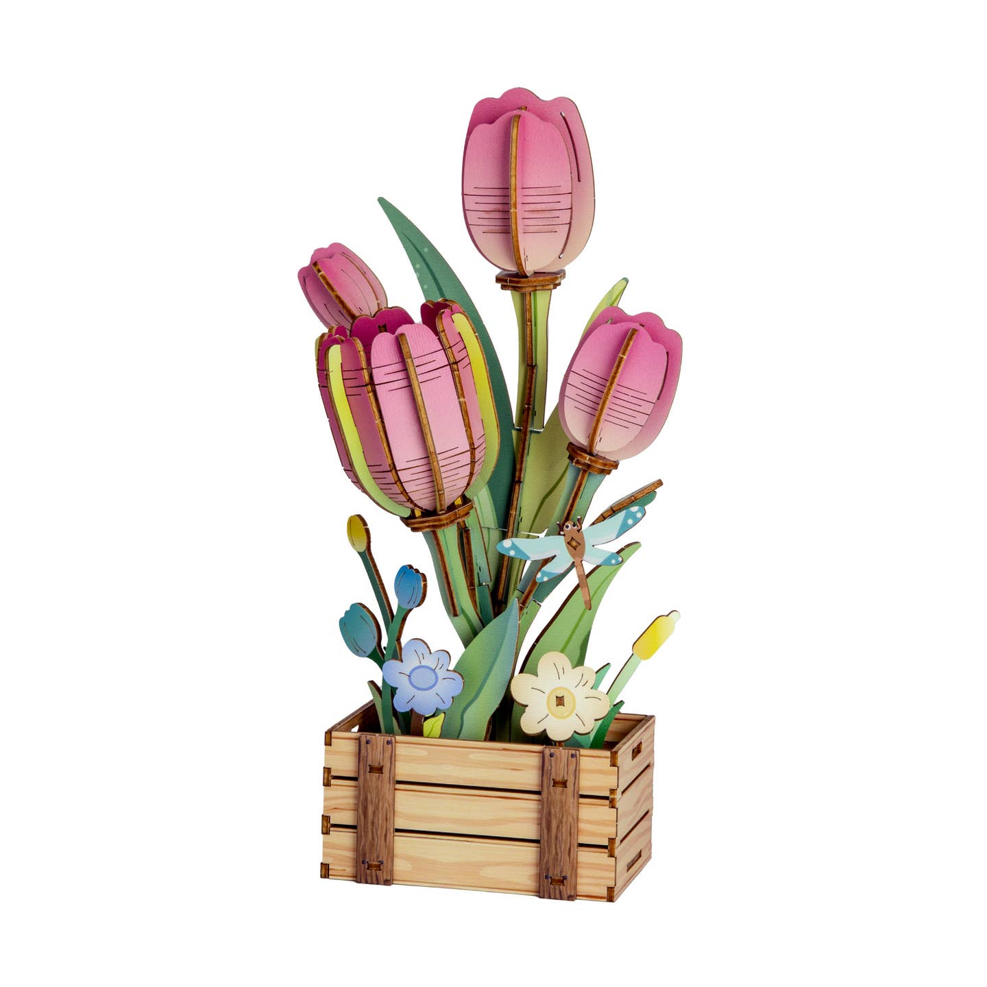 3D Wooden DIY Flower Puzzle Sets
