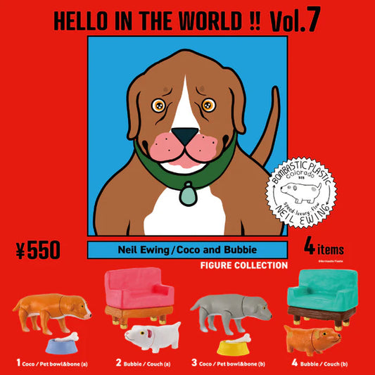 Dog Coco & Bubbie Hello in the World Neil Ewing Figurines Blind Box