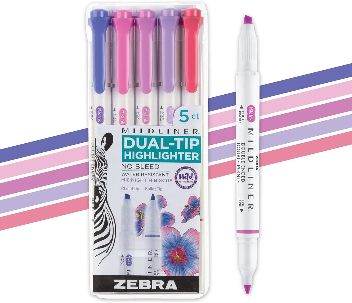 Mildliner Double-Ended Pen Sets Midnight Hibiscus - Odd Nodd Art Supply